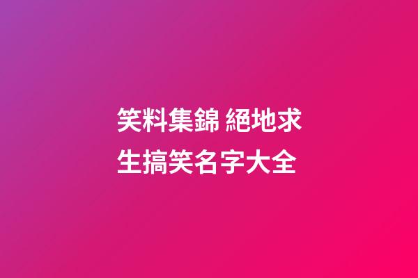 笑料集錦 絕地求生搞笑名字大全